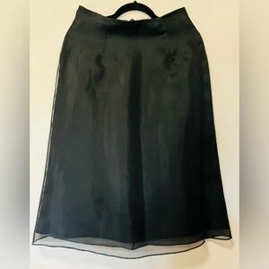 Lynn Lugo Silk Overlay Skirt NWT